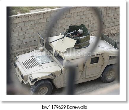 A Marine Provides Security With His M2 50 Caliber Machine Gun Atop A Humvee By Stocktrek Images Art Print Barewalls Posters Prints Bw A Marine Provides Security With His M2 50 Caliber Machine Gun Atop A Humvee By Stocktrek Images Art Print Barewalls Posters Prints Bw