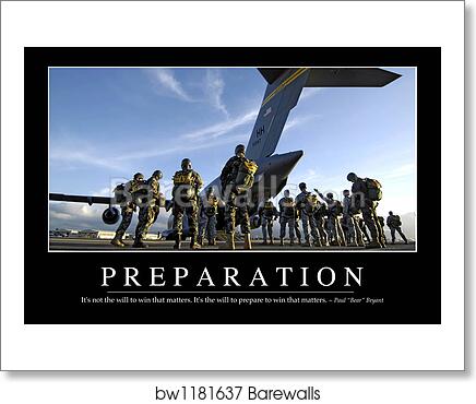 Preparation Inspirational Quote And Motivational Poster By Stocktrek Images Art Print Barewalls Posters Prints Bw1181637