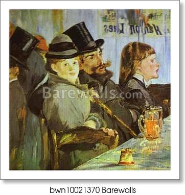 At the Café by Edouard Manet, Art Print