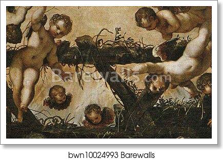 Adoration of the Shepherds. Detail by Jacopo Robusti, Called Tintoretto, Art Print