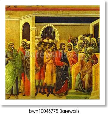Maestà (back, central panel) Jesus Before Caiaphas by Duccio Di Buoninsegna, Art Print Maestà (back, central panel) Jesus Before Caiaphas by Duccio Di Buoninsegna, Art Print