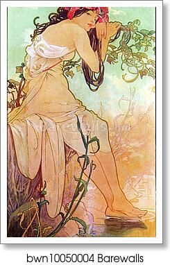 Summer by Alphonse Mucha, Art Print