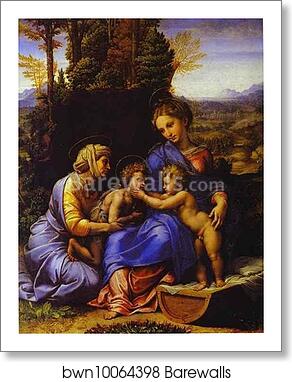 The Holy Family, known as Little Holy Family by Raphael, Art Print