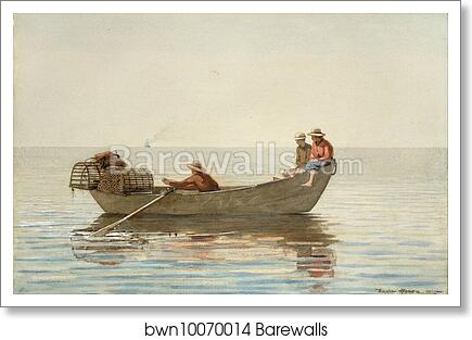 Three Boys in a Dory with Lobster Pots by Winslow Homer, Art Print
