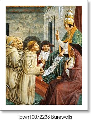 Dream of Innocent III and the Confirmation of the Rule by Benozzo Gozzoli, Art Print Dream of Innocent III and the Confirmation of the Rule by Benozzo Gozzoli, Art Print
