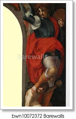 St. John the Evangelist and St. Michael the Archangel. Detail by Jacopo Carrucci, Known As Pontormo, Art Print St. John the Evangelist and St. Michael the Archangel. Detail by Jacopo Carrucci, Known As Pontormo, Art Print
