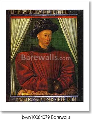 Portrait of Charles VII, King of France by Jean Fouquet, Art Print Portrait of Charles VII, King of France by Jean Fouquet, Art Print