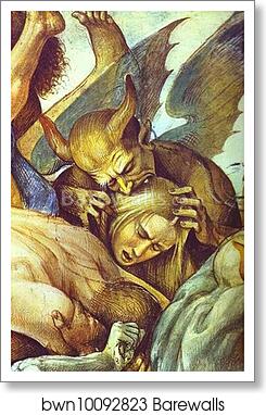Hell. Detail by Luca Signorelli, Art Print