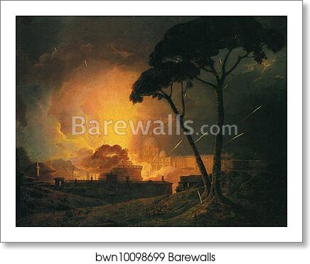 The Annual Girandola, at the Castle of St. Angelo, Rome by Joseph Wright Of Derby, Art Print The Annual Girandola, at the Castle of St. Angelo, Rome by Joseph Wright Of Derby, Art Print