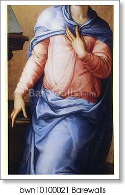 Annunciation (right panel) by Agnolo Bronzino, Art Print