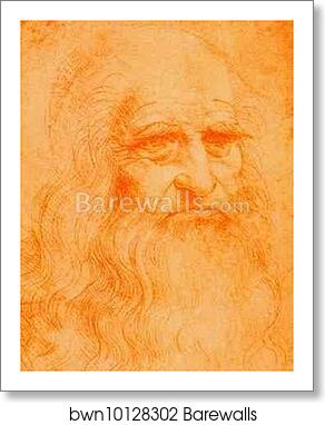 Self-Portrait by Leonardo Da Vinci, Art Print