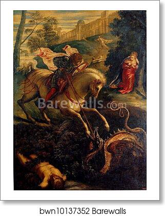 St.George and the Dragon by Jacopo Robusti, Called Tintoretto, Art Print St.George and the Dragon by Jacopo Robusti, Called Tintoretto, Art Print