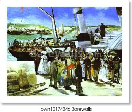 The Depature of the Folkestone Boat by Edouard Manet, Art Print The Depature of the Folkestone Boat by Edouard Manet, Art Print