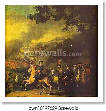 Peter the Great at the Battle of Poltava. Detail by Louis Caravaque, Art Print Peter the Great at the Battle of Poltava. Detail by Louis Caravaque, Art Print