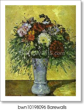 Flowers in a Blue Vase by Paul Cézanne, Art Print