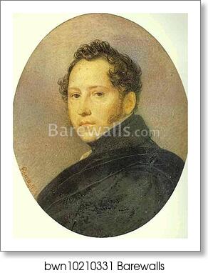 Portrait of the Artist Sylvester Shchedrin by Karl Brulloff, Art Print