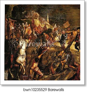 Crucifixion. Detail by Jacopo Robusti, Called Tintoretto, Art Print Crucifixion. Detail by Jacopo Robusti, Called Tintoretto, Art Print