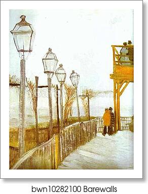 Montmartre. Paris by Vincent Van Gogh, Art Print