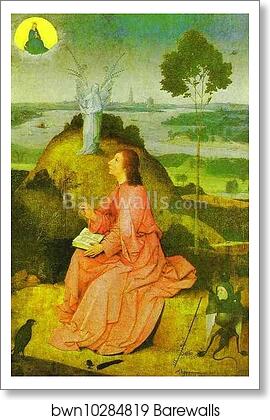St. John the Evangelist on Patmos by Hieronymus Bosch, Art Print St. John the Evangelist on Patmos by Hieronymus Bosch, Art Print