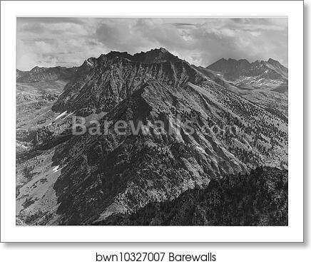 From Windy Point, Middle Fork, Kings River, Kings River Canyon (Proposed as a national park), California, 1936.  Photographs of National Parks and Monuments, compiled 1941 - 1942, documenting the period ca. 1933 - 1942 by Ansel Adams (1902-1984), Art Print