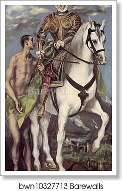St. Martin and the Beggar by El Greco, Art Print