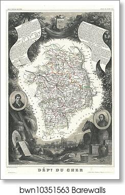Dept. du Cher by Victor Jules Levasseur, Art Print