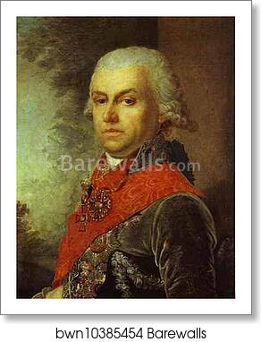 Portrait of D. P. Troschinsky by Vladimir Borovikovsky, Art Print