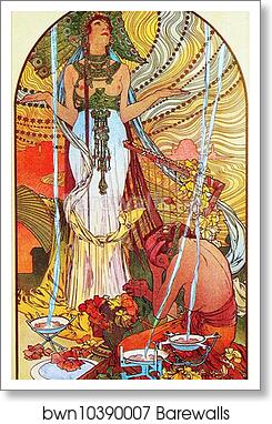 L'Estampe Moderne Salammbô  by Alphonse Mucha, Art Print