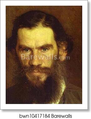 Portrait of Leo Tolstoy. Detail by Ivan Kramskoy, Art Print Portrait of Leo Tolstoy. Detail by Ivan Kramskoy, Art Print