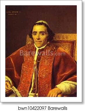 Portrait of Pope Pius VII by Jacques-Louis David, Art Print