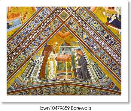 Vault of the Doctors of the Church, St. Jerome by Giotto, Art Print