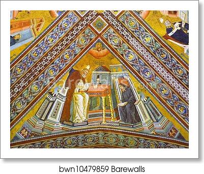 Vault of the Doctors of the Church, St. Jerome by Giotto, Art Print Vault of the Doctors of the Church, St. Jerome by Giotto, Art Print