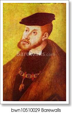 Portrait of Charles V by Lucas Cranach The Elder, Art Print