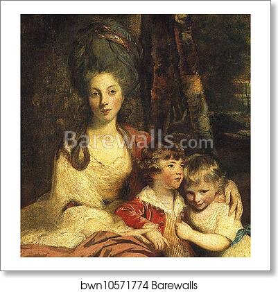 Lady Elizabeth Delmé and Her Children. Detail by Sir Joshua Reynolds, Art Print Lady Elizabeth Delmé and Her Children. Detail by Sir Joshua Reynolds, Art Print