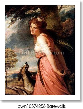 Emma Hamilton as a Bacchante by George Romney, Art Print