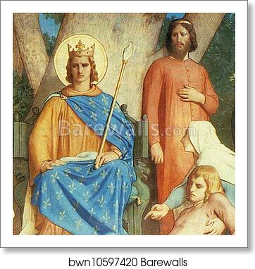 Saint Louis Rendering Justice. Detail by William-Adolphe Bouguereau, Art Print