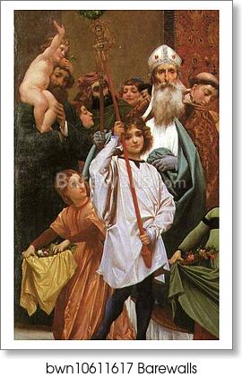 Cimabue's Celebrated Madonna is Carried in Procession through the Streets of Florence; in front of the Madonna, and Crowned with Laurels, walks CImabue Himself, with his Pupil Giotto; behind It Arnolfo Di Lapo, Gaddo Gaddi, Andrea Tafi, Niccola Pisano, Bu by Frederick Leighton, Art Print Cimabue's Celebrated Madonna is Carried in Procession through the Streets of Florence; in front of the Madonna, and Crowned with Laurels, walks CImabue Himself, with his Pupil Giotto; behind It Arnolfo Di Lapo, Gaddo Gaddi, Andrea Tafi, Niccola Pisano, Bu by Frederick Leighton, Art Print