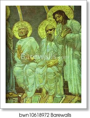 Pentecost. Detail by Mikhail Vrubel, Art Print