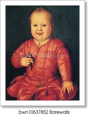 Portrait of Giovanni de'Medici as a Child Holding a Goldfinch by Agnolo Bronzino, Art Print