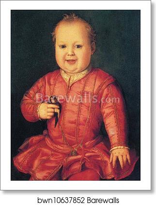 Portrait of Giovanni de'Medici as a Child Holding a Goldfinch by Agnolo Bronzino, Art Print Portrait of Giovanni de'Medici as a Child Holding a Goldfinch by Agnolo Bronzino, Art Print