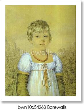 Portrait of a Girl by Alexander Orlowski, Art Print