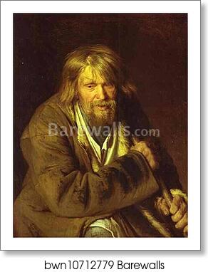 Portrait of an Old Peasant by Ivan Kramskoy, Art Print