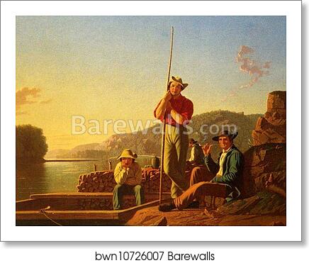 The Wood-Boat by George Caleb Bingham, Art Print