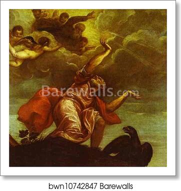 St. John the Evangelist on Patmos by Titian, Art Print