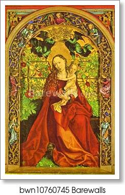 Madonna of the Rose Bower by Martin Schongauer, Art Print