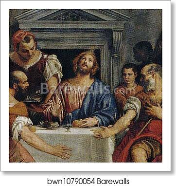 Supper at Emmaus. Detail by Paolo Veronese, Art Print
