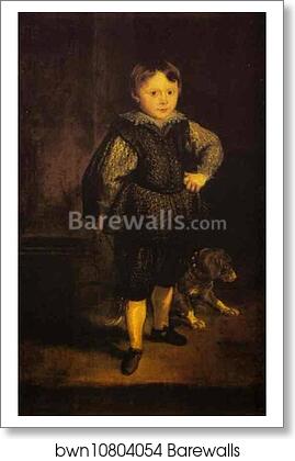Portrait of Filippo Cattaneo, Son of Marchesa Elena Grimaldi by Sir Anthony Van Dyck, Art Print Portrait of Filippo Cattaneo, Son of Marchesa Elena Grimaldi by Sir Anthony Van Dyck, Art Print
