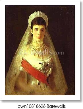 Portrait of the Empress Maria Feodorovna by Ivan Kramskoy, Art Print Portrait of the Empress Maria Feodorovna by Ivan Kramskoy, Art Print