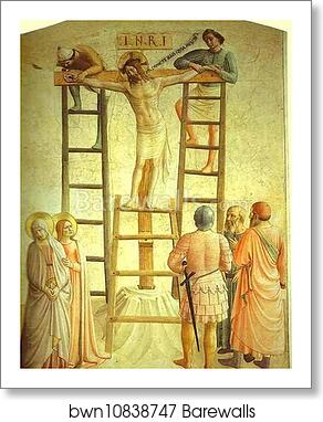 Christ Being Nailed to the Cross by Fra Angelico, Art Print