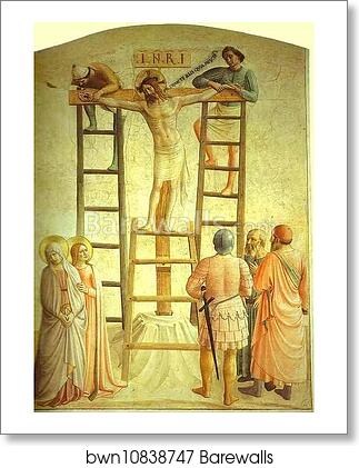 Christ Being Nailed to the Cross by Fra Angelico, Art Print Christ Being Nailed to the Cross by Fra Angelico, Art Print